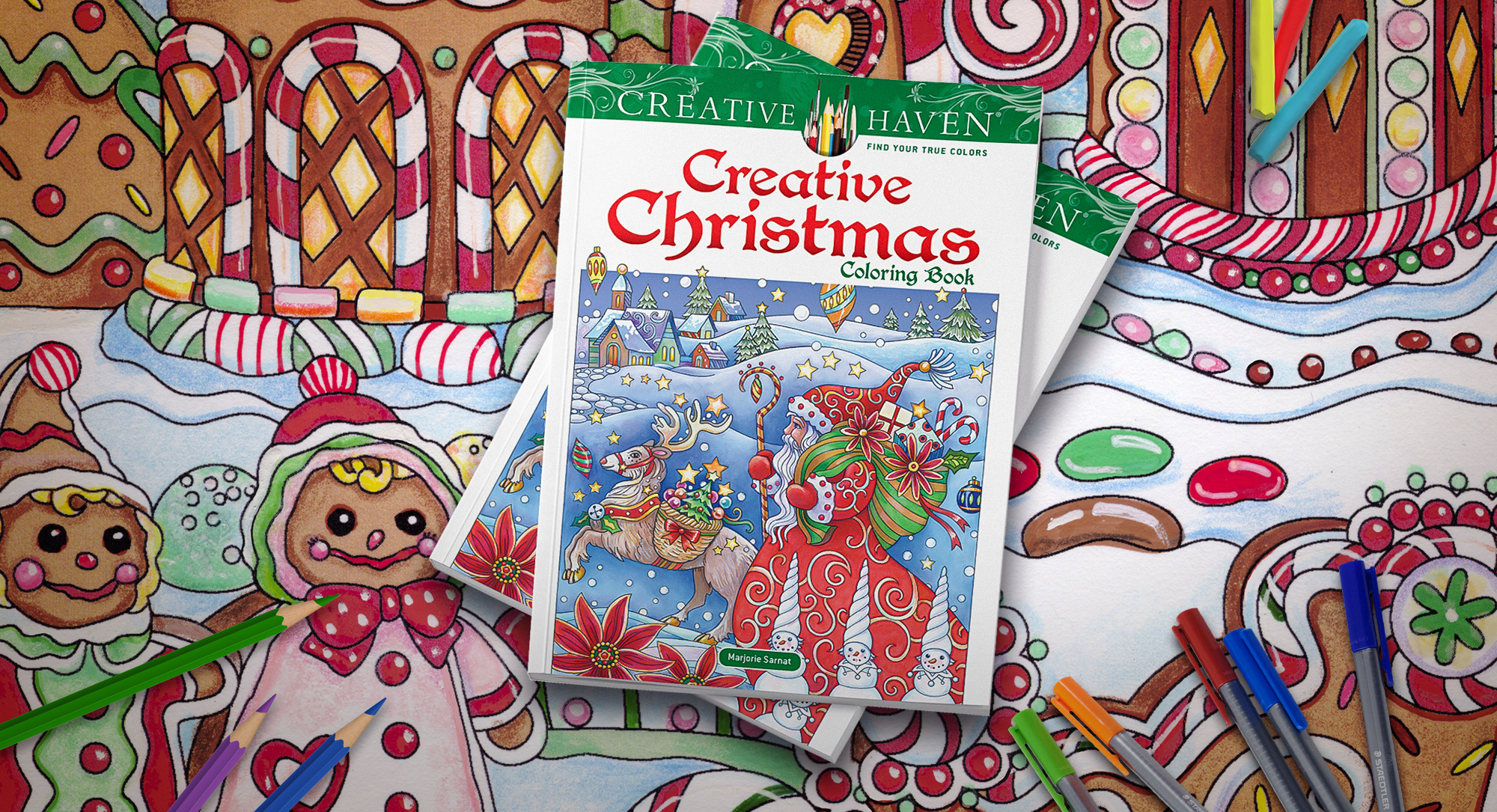 その他 Creative Christmas Coloring Creative Christmas — Marjorie Sarnat Design & Illustration